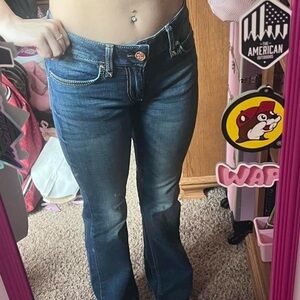 Wrangler Women's Dark Blue Flare Jeans